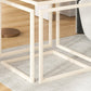 Glam Corner Table Living Room Square Frame Glass Top Accent Side Table