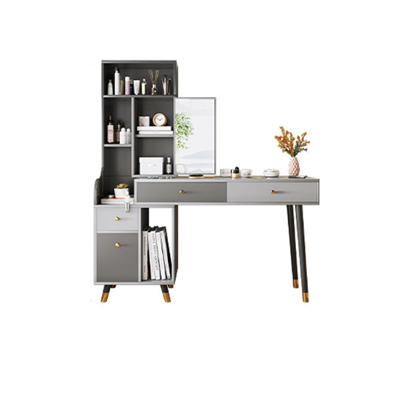 Scandinavian Wood Dressing Table Solid Wood Make-up Vanity with Drawers Clearhalo 'Bedroom Furniture' 'furn' 'furn_makeup_vanities' 'Furniture' 'Makeup Vanities' 'makeup_vanities' 7004720