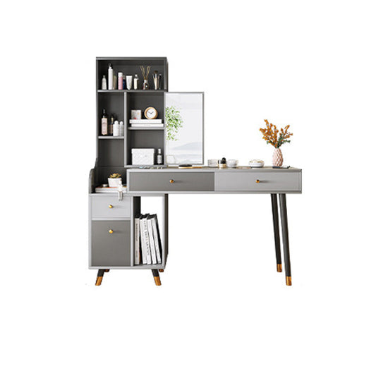 Scandinavian Wood Dressing Table Solid Wood Make-up Vanity with Drawers Clearhalo 'Bedroom Furniture' 'furn' 'furn_makeup_vanities' 'Furniture' 'Makeup Vanities' 'makeup_vanities' 7004720