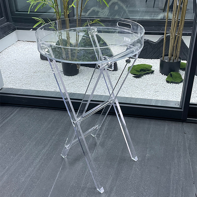 Modern Transparent End Table Round/Rectangular Acrylic Side Table