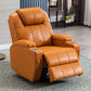 Mid-Century Modern Faux Leather Club Chair Recliner Massage Home Theater Recliner Orange Nanofabrics Clearhalo 'Chairs & Seating' 'furn' 'furn_recliners' 'Furniture' 'Living Room Furniture' 'Recliners' 7004780