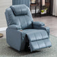 Mid-Century Modern Faux Leather Club Chair Recliner Massage Home Theater Recliner Blue Nanofabrics Clearhalo 'Chairs & Seating' 'furn' 'furn_recliners' 'Furniture' 'Living Room Furniture' 'Recliners' 7004785