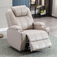 Mid-Century Modern Faux Leather Club Chair Recliner Massage Home Theater Recliner Cream Gray Nanofabrics Clearhalo 'Chairs & Seating' 'furn' 'furn_recliners' 'Furniture' 'Living Room Furniture' 'Recliners' 7004786