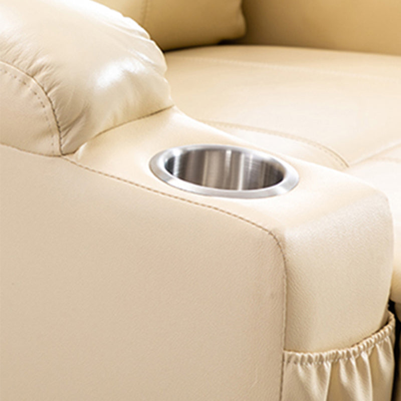 Mid-Century Modern Faux Leather Club Chair Recliner Massage Home Theater Recliner Clearhalo 'Chairs & Seating' 'furn' 'furn_recliners' 'Furniture' 'Living Room Furniture' 'Recliners' 7004789