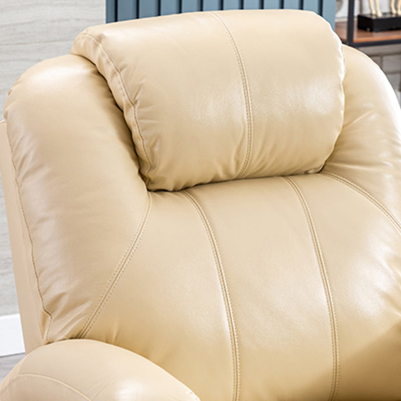 Mid-Century Modern Faux Leather Club Chair Recliner Massage Home Theater Recliner Clearhalo 'Chairs & Seating' 'furn' 'furn_recliners' 'Furniture' 'Living Room Furniture' 'Recliners' 7004792