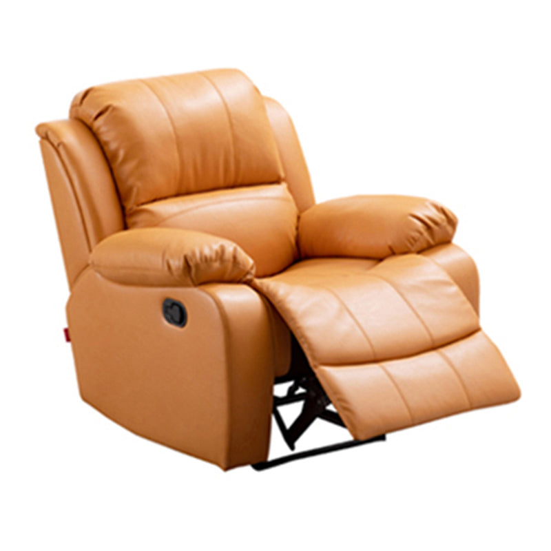 Mid-Century Modern Faux Leather Club Chair Recliner Massage Home Theater Recliner Clearhalo 'Chairs & Seating' 'furn' 'furn_recliners' 'Furniture' 'Living Room Furniture' 'Recliners' 7004794