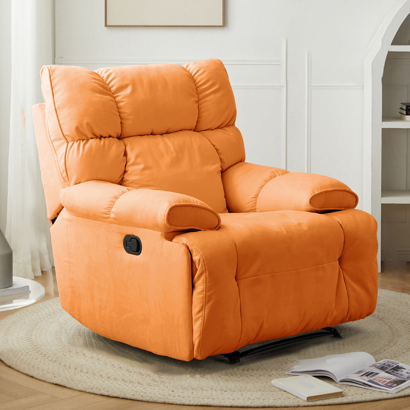 Modern Lumbar Support Recliner Swivel Rocker Standard Recliner Orange Rocker Clearhalo 'Chairs & Seating' 'furn' 'furn_recliners' 'Furniture' 'Living Room Furniture' 'Recliners' 7004808