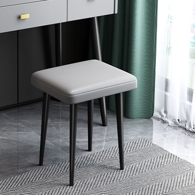 Flip Vanity in marmo singolo con sgabello imbottito Specchio a specchio da vanità