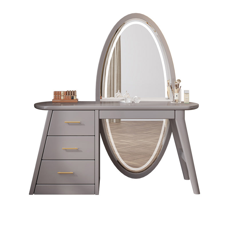 Glam ijdelheid make -upkruidtafel kruk set houten make -up ijdelheid set