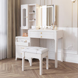 Set da tavolo da toeletta glam vanity set di vanità per trucco in legno per camera da letto