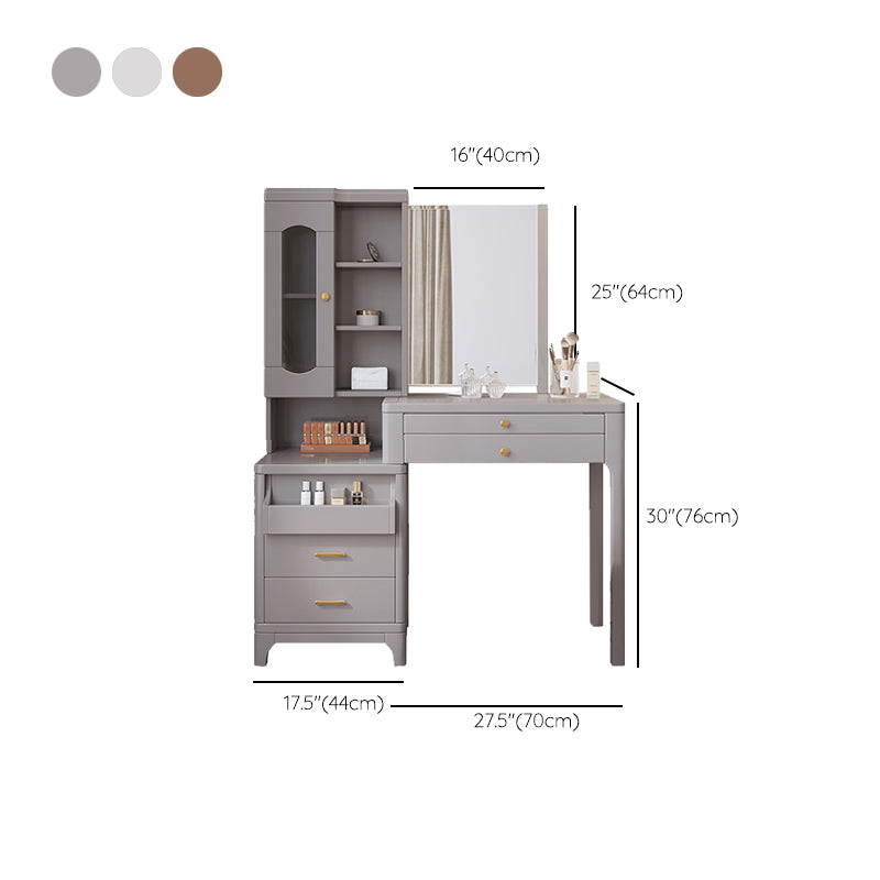 Set da tavolo da toeletta glam vanity set di vanità per trucco in legno per camera da letto