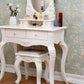 Victorian Bedroom With Drawer Mirror Solid Wood Makeup Vanity Set Clearhalo 'Bedroom Furniture' 'furn' 'furn_makeup_vanities' 'Furniture' 'Makeup Vanities' 'makeup_vanities' 7004939