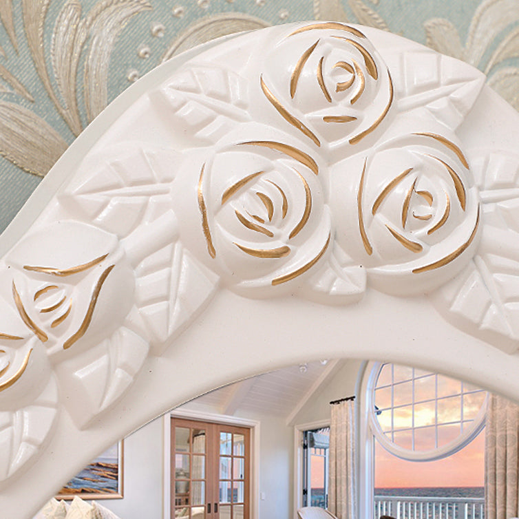 Victorian Bedroom With Drawer Mirror Solid Wood Makeup Vanity Set Clearhalo 'Bedroom Furniture' 'furn' 'furn_makeup_vanities' 'Furniture' 'Makeup Vanities' 'makeup_vanities' 7004941