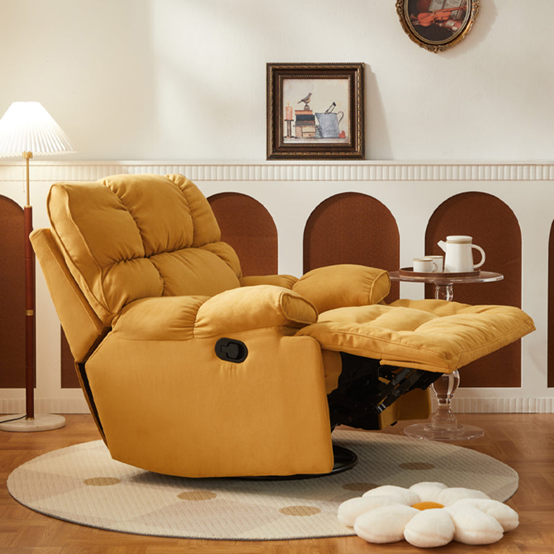 Modern Manual-Handle Recliner Swivel Rocker Standard Recliner with Footrest Clearhalo 'Chairs & Seating' 'furn' 'furn_recliners' 'Furniture' 'Living Room Furniture' 'Recliners' 7004977