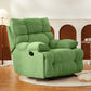Modern Manual-Handle Recliner Swivel Rocker Standard Recliner with Footrest Green Standard (No Motion) Clearhalo 'Chairs & Seating' 'furn' 'furn_recliners' 'Furniture' 'Living Room Furniture' 'Recliners' 7004978