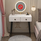 Glam Faux Leather Makeup Counter Bedroom Vanity Dressing Table with Drawer