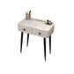 Glam Faux Leather Makeup Counter Bedroom Vanity Dressing Table with Drawer