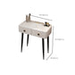 Glam Faux Leather Makeup Counter Bedroom Vanity Dressing Table with Drawer