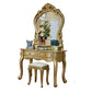 Victorian Wooden Vanity Dressing Table Gold 2-Drawer Make-up Vanity Clearhalo 'Bedroom Furniture' 'furn' 'furn_makeup_vanities' 'Furniture' 'Makeup Vanities' 'makeup_vanities' 7005073