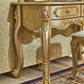 Victorian Wooden Vanity Dressing Table Gold 2-Drawer Make-up Vanity Clearhalo 'Bedroom Furniture' 'furn' 'furn_makeup_vanities' 'Furniture' 'Makeup Vanities' 'makeup_vanities' 7005077