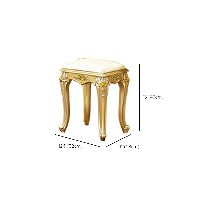 Victorian Wooden Vanity Dressing Table Gold 2-Drawer Make-up Vanity Clearhalo 'Bedroom Furniture' 'furn' 'furn_makeup_vanities' 'Furniture' 'Makeup Vanities' 'makeup_vanities' 7005081