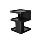 Modern Block Accent Side Table with Storage Square Living Room Corner Table Matte Black 1 Clearhalo 'Coffee & Accent Tables' 'End & Side Tables' 'end_side_tables' 'furn' 'furn_end_side_tables' 'Furniture' 'Living Room Furniture' 7005152