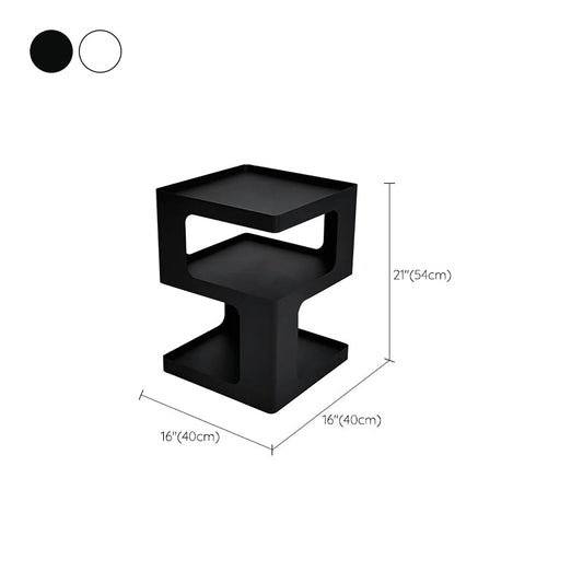 Modern Block Accent Side Table with Storage Square Living Room Corner Table Clearhalo 'Coffee & Accent Tables' 'End & Side Tables' 'end_side_tables' 'furn' 'furn_end_side_tables' 'Furniture' 'Living Room Furniture' 7005172