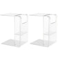Modern Accent Side Table Plastic Abstract with Storage Rectangular Living Room