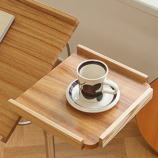 Contemporary Accent Side Table Naturally Shaped Living Room with Storage Abstract