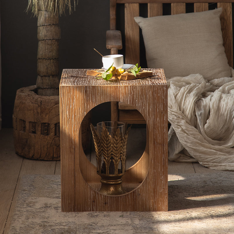 Rustikaler Walnuss Wohnzimmer Destgiertes Massivholzsofa Akzent