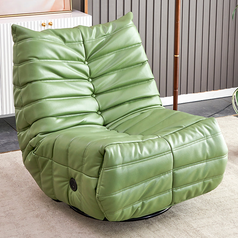 Reclinatura a dondolo manuale tradizionale reclinabile in fronta in pelle finta