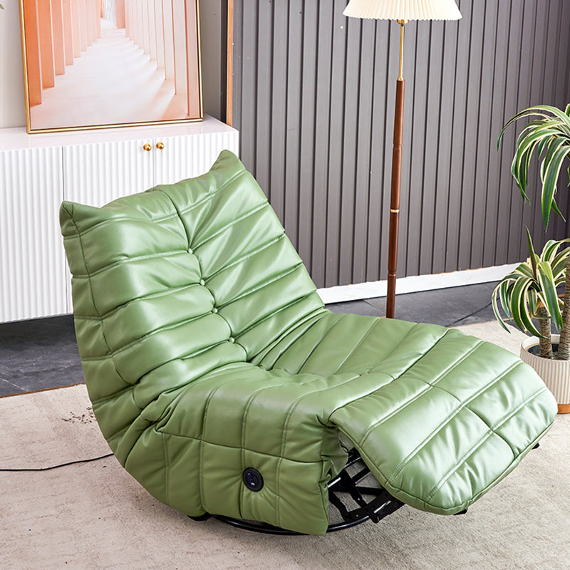 Reclinatura a dondolo manuale tradizionale reclinabile in fronta in pelle finta