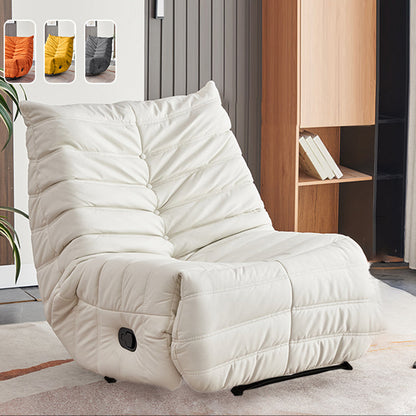 Reclinatura a dondolo manuale tradizionale reclinabile in fronta in pelle finta