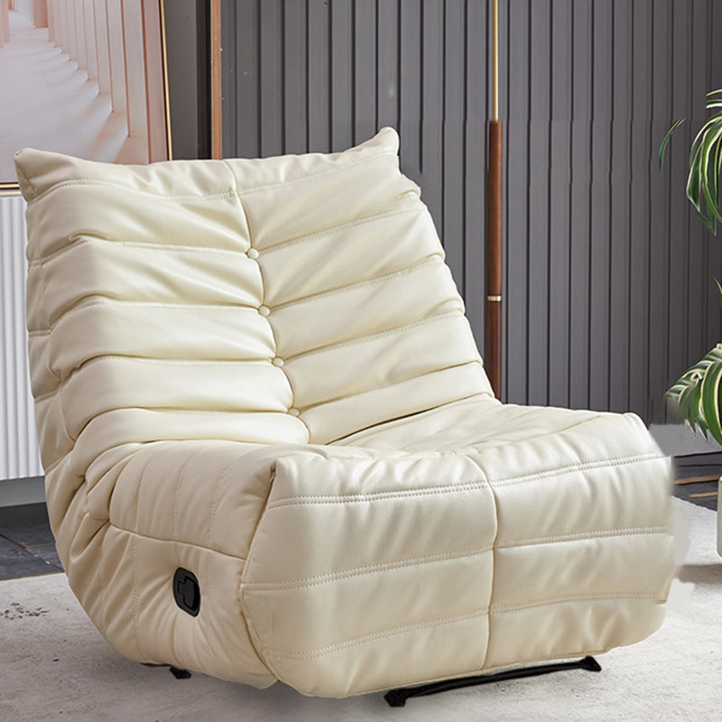 Reclinatura a dondolo manuale tradizionale reclinabile in fronta in pelle finta