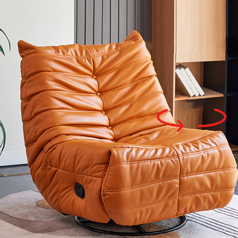 Reclinatura a dondolo manuale tradizionale reclinabile in fronta in pelle finta