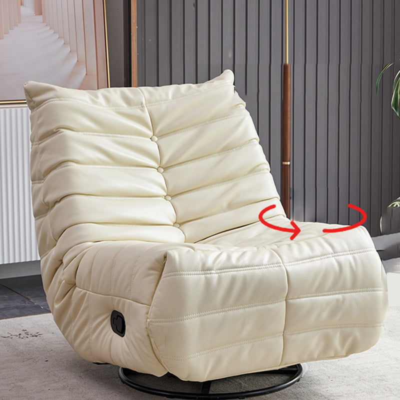 Reclinatura a dondolo manuale tradizionale reclinabile in fronta in pelle finta