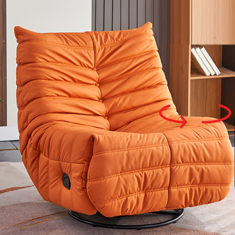 Reclinatura a dondolo manuale tradizionale reclinabile in fronta in pelle finta