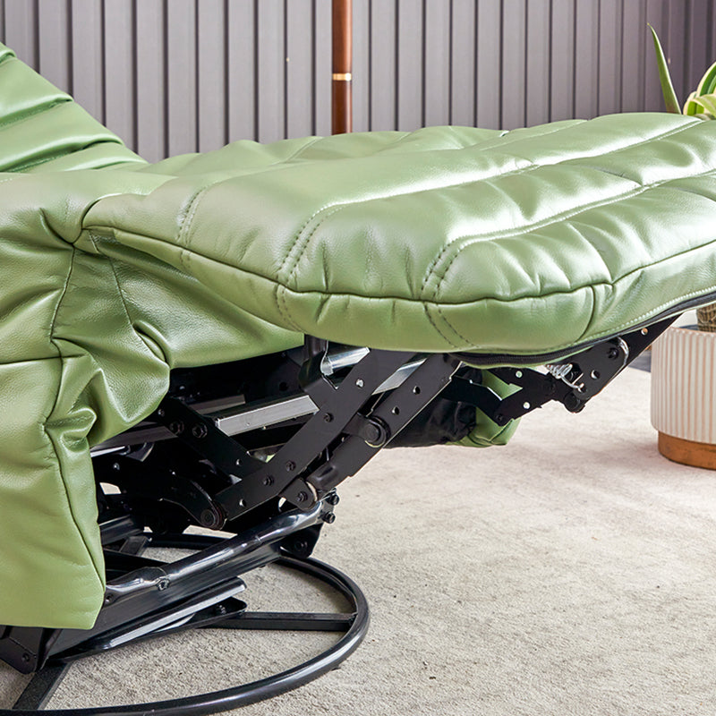 Reclinatura a dondolo manuale tradizionale reclinabile in fronta in pelle finta
