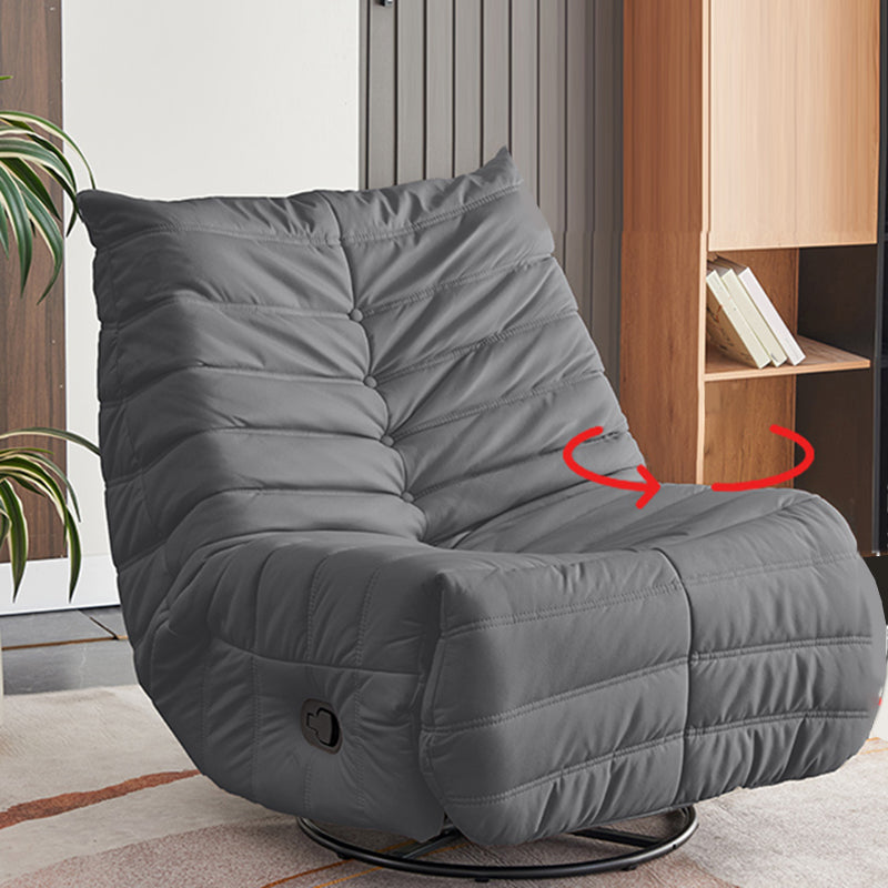 Reclinatura a dondolo manuale tradizionale reclinabile in fronta in pelle finta