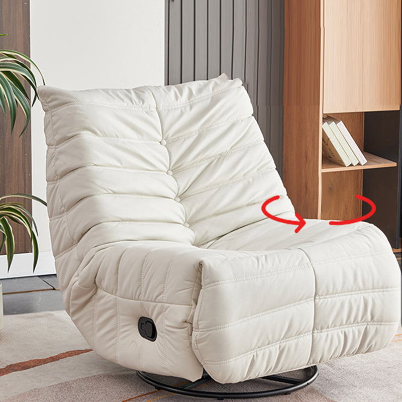 Reclinatura a dondolo manuale tradizionale reclinabile in fronta in pelle finta