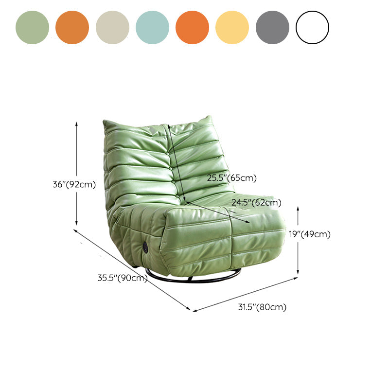 Reclinatura a dondolo manuale tradizionale reclinabile in fronta in pelle finta