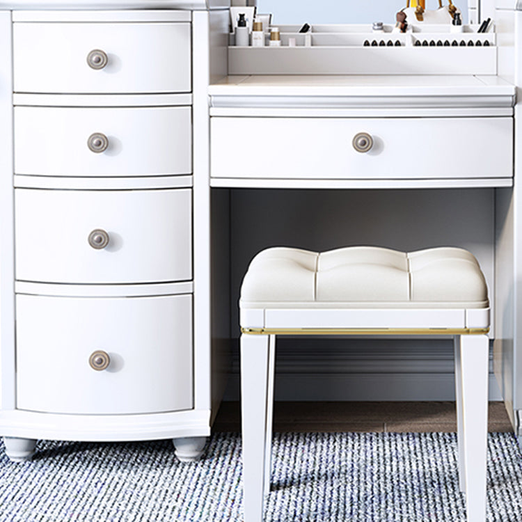 Tavolo da vanità contemporaneo e set di sgabelli a 9 cassetti trucco vanity desk