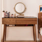 Wood and Glass Makeup Vanity Set With Mirror Standing Vanity Table Clearhalo 'Bedroom Furniture' 'furn' 'furn_makeup_vanities' 'Furniture' 'Makeup Vanities' 'makeup_vanities' 7005338