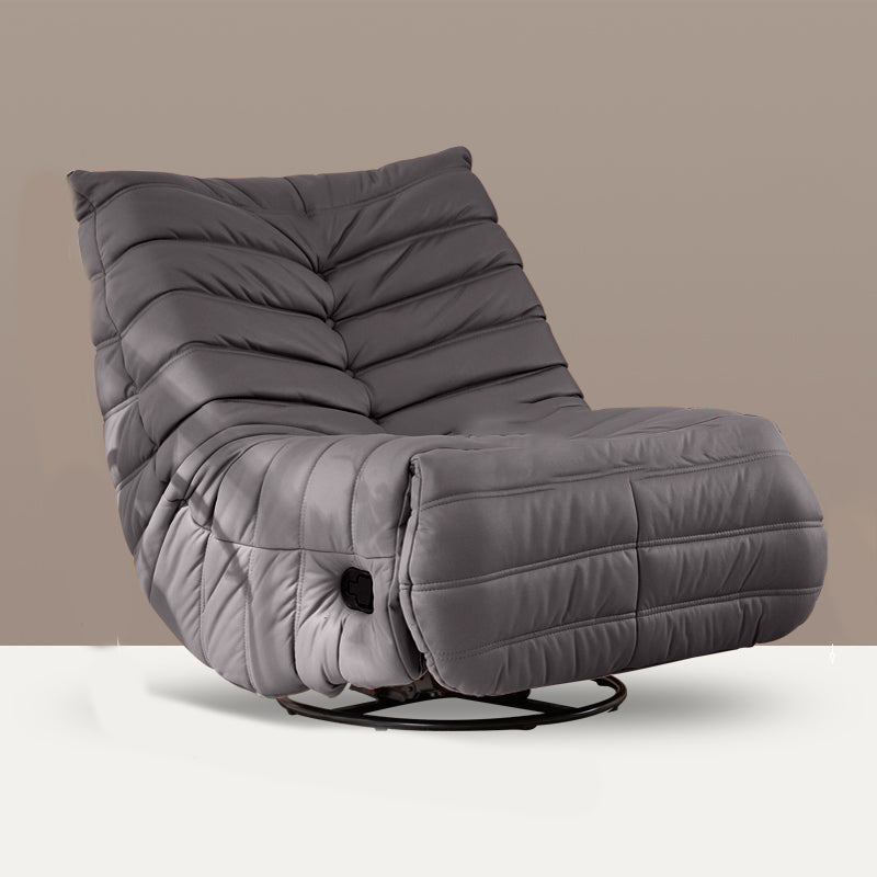 Position Lock Recliner Swivel Rocker Standard Recliner with Footrest Tech Cloth Gray Clearhalo 'Chairs & Seating' 'furn' 'furn_recliners' 'Furniture' 'Living Room Furniture' 'Recliners' 7005380