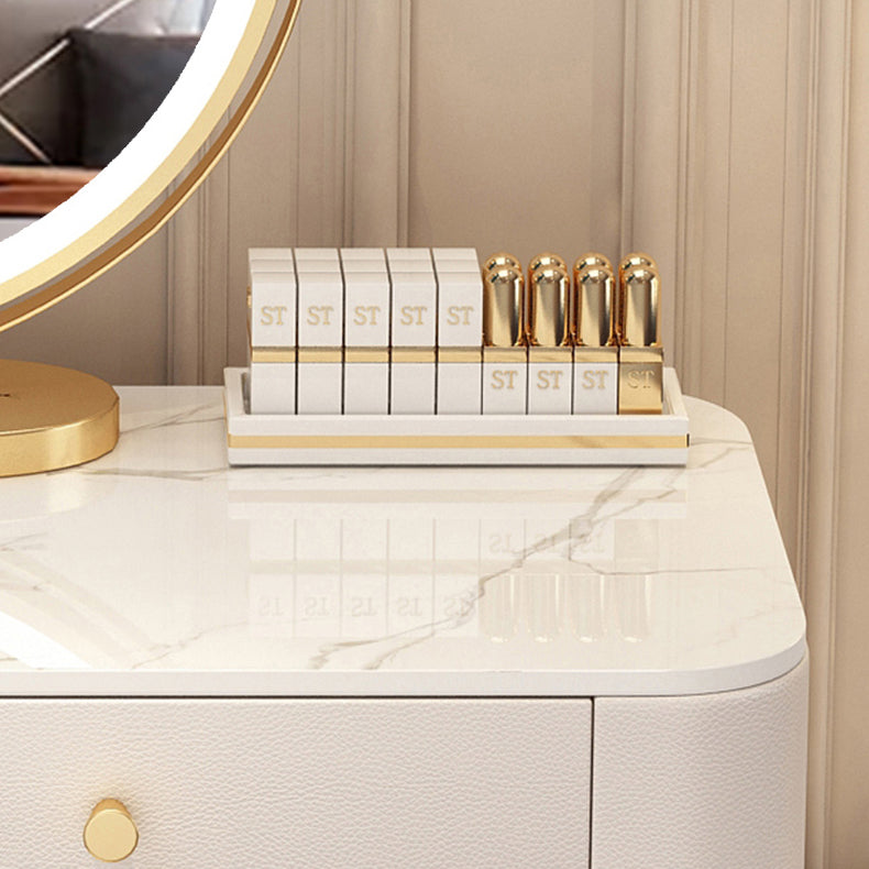 Solid Wood Makeup Vanity Desk Storage Dressing Table Stool Set with Drawer Clearhalo 'Bedroom Furniture' 'furn' 'furn_makeup_vanities' 'Furniture' 'Makeup Vanities' 'makeup_vanities' 7005419