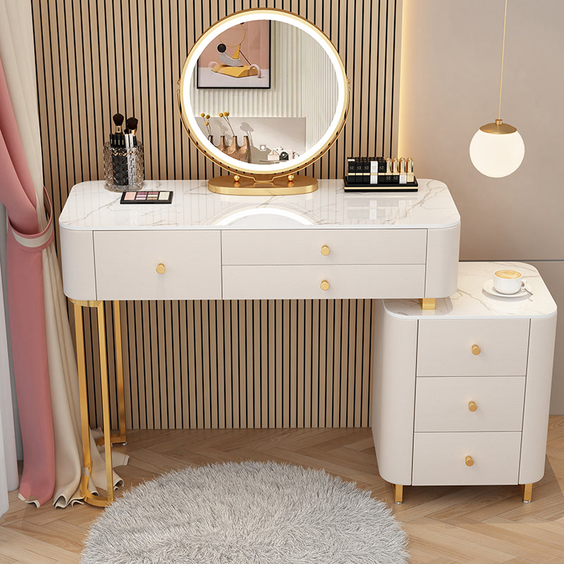 Glam Stone dormitorio tocador escritorio de 6 cajas tocadoras de tocador