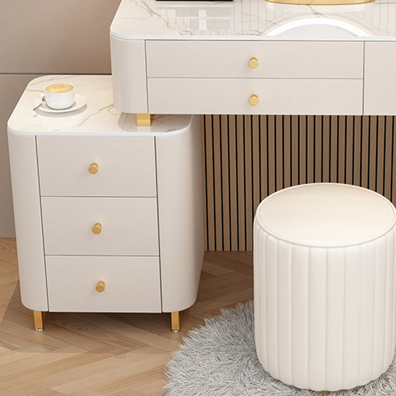 Glam Stone dormitorio tocador escritorio de 6 cajas tocadoras de tocador