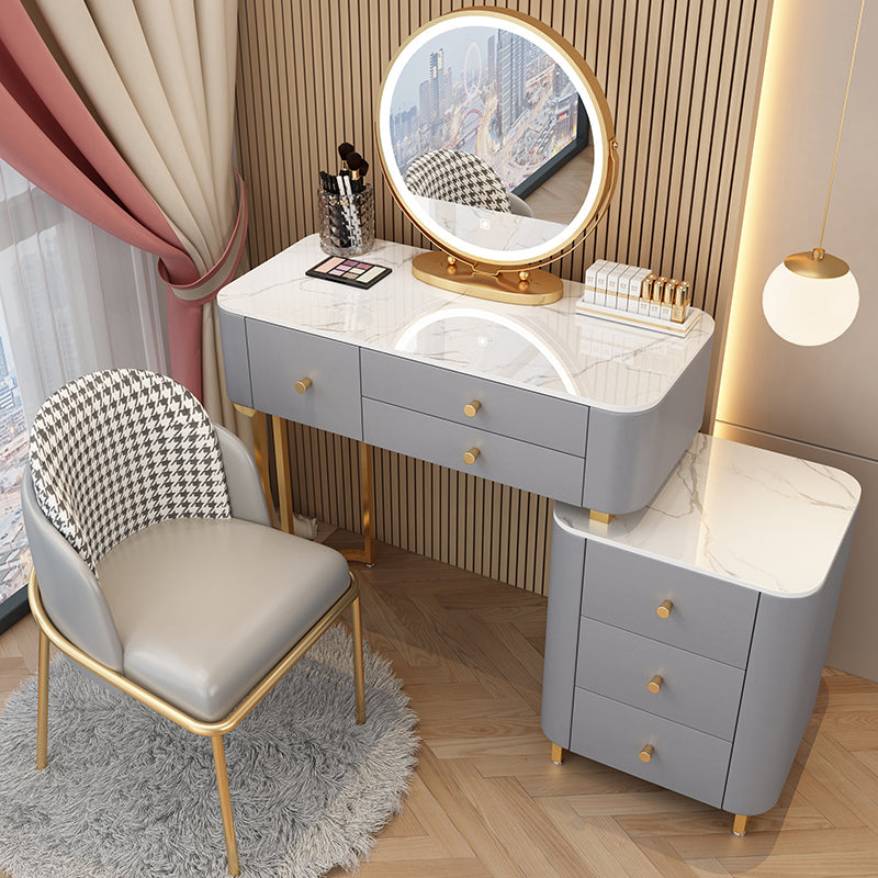 Glam Stone slaapkamer ijdelheid bureau 6 lade ijdelheid kleedtafel
