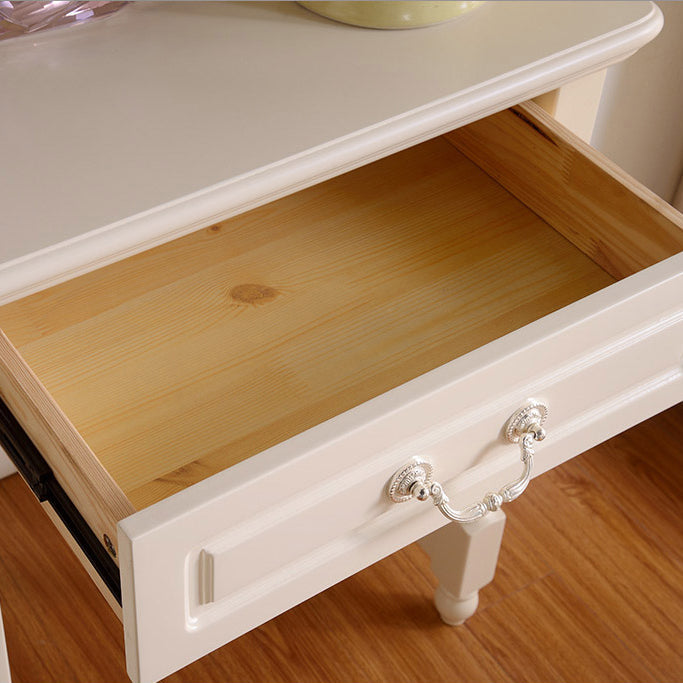 Victorian Dressing Table White Bedroom With Drawer Wooden Mirror
