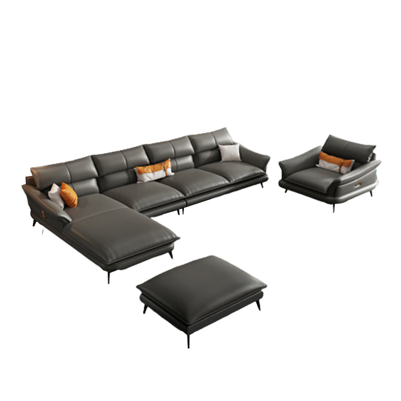 北欧スタイルの断面ソファフレアアームクッションバックセクショナルソファ